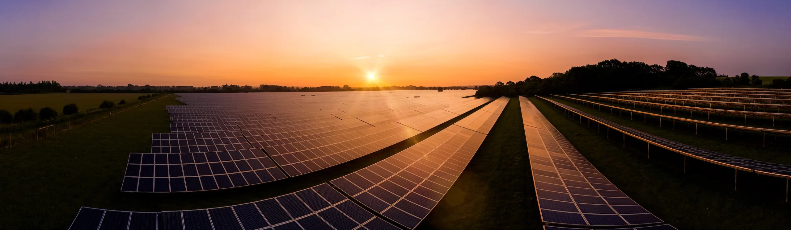 Solar Farm at Sunrise