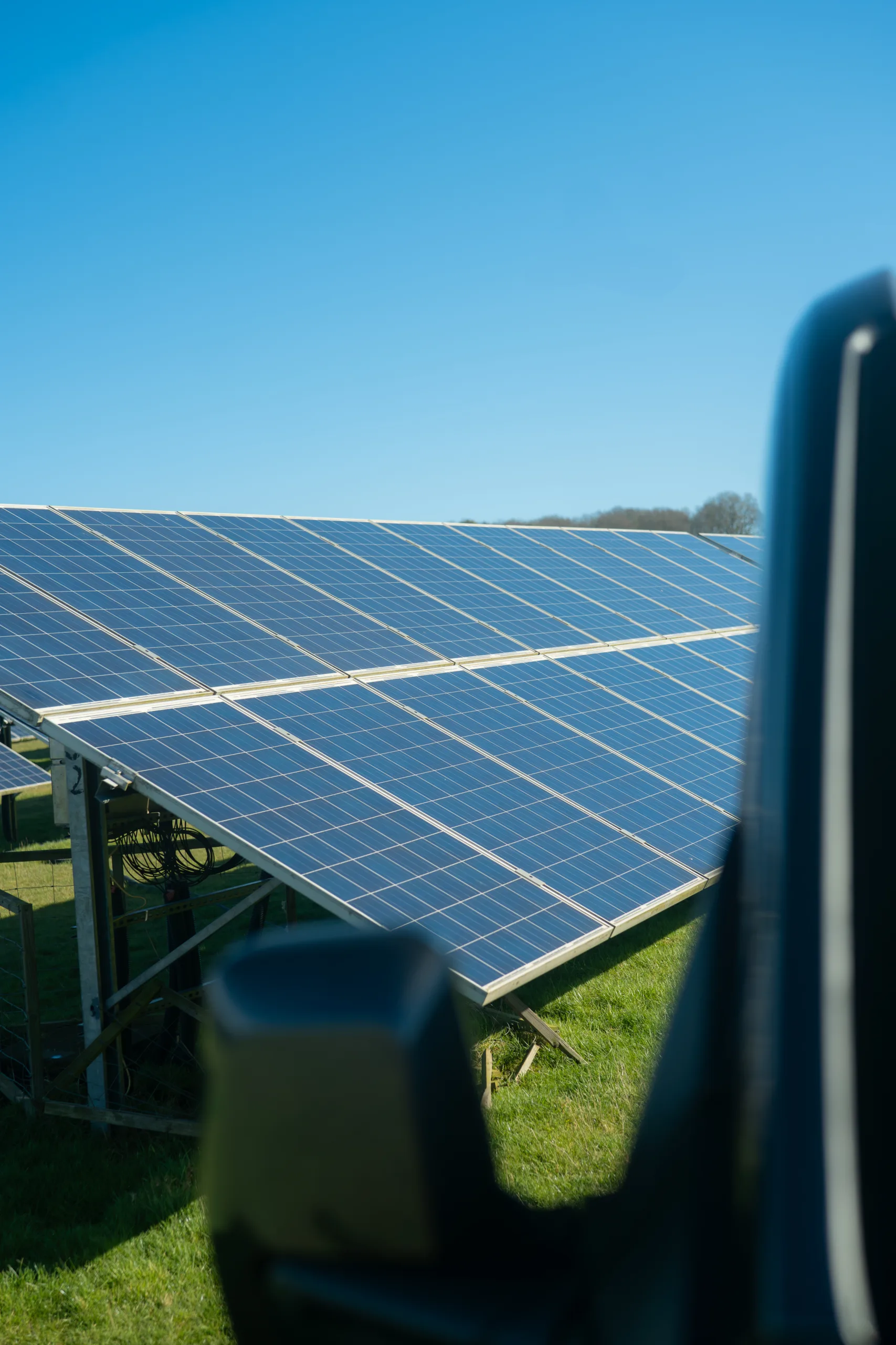Shot of Solar Panels from van